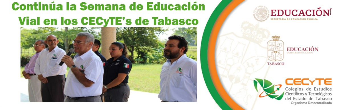 Continúa la Semana de Educación Vial en los CECyTE’s de Tabasco 